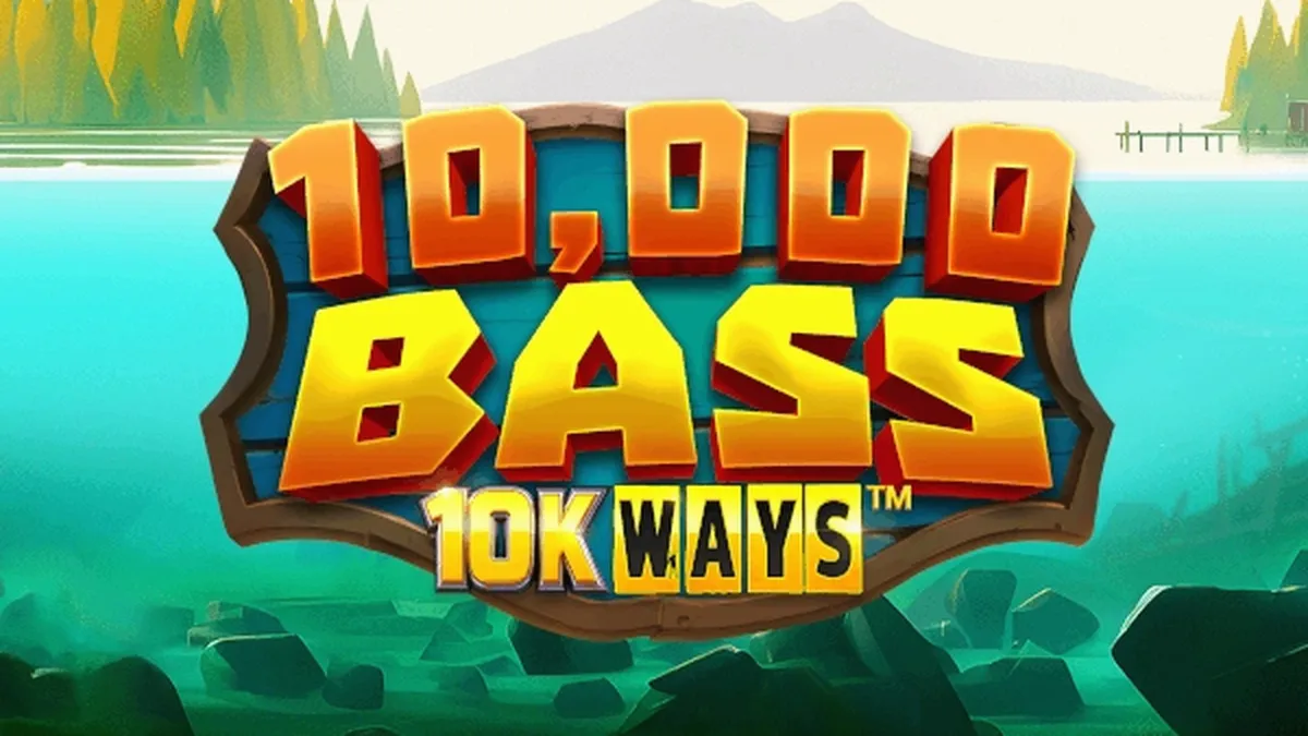 Tampilan layar permainan slot 10,000 Big Bass 10K Ways dengan latar belakang perairan
